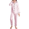 thumbnail image 2 of Niñas Ropa Color Sólido Manga Larga Traje de Hogar 60% Algodón 40% Lino, Invierno Bebé Niños Ropa Conjunto para Niño Pequeño, 2 of 7