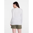 thumbnail image 3 of Scenario Women's and Women's Plus Rib Henley with Long Sleeves, Sizes XS-4X, 3 of 5