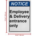 thumbnail image 2 of Industrial ANSI Vertical Enter Sign - 8"x12" Weatherproof, UV Resistant for Indoor/Outdoor Workplace (Employee & Delivery entrance only), 2 of 7