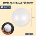 thumbnail image 2 of LOMIMOS Bolas de Espuma para Manualidades 40 unidades de 7,5 cm Blancas para Decoración DIY, 2 of 7