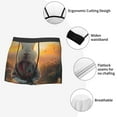 thumbnail image 3 of Kdxio Men's Boxer Briefs with Flower Meditating Rabbit Print - Comfortable and Breathable Underwear for Everyday Wear, 3 of 5