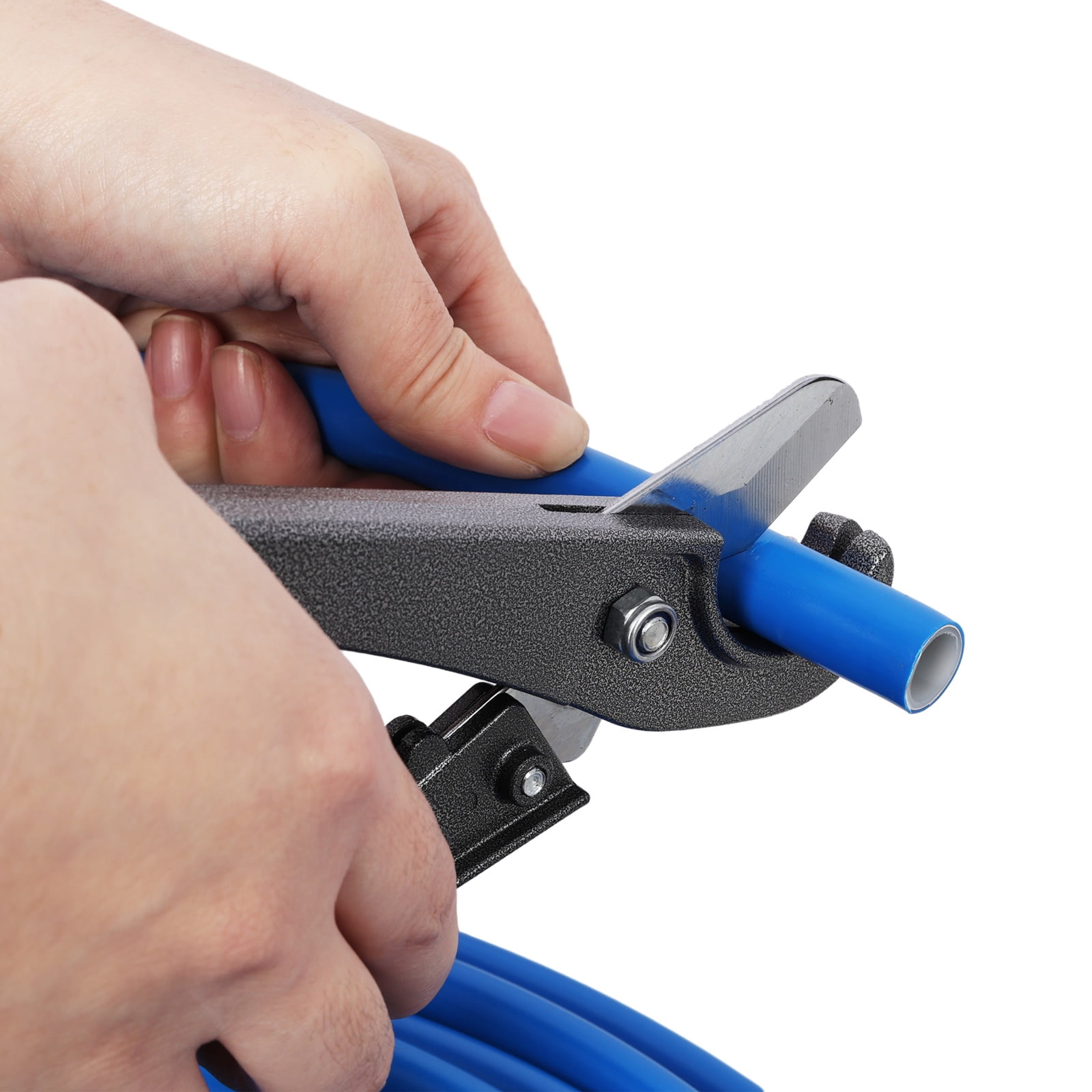1/2" x 100ft PEX-AL-PEX Air Compressor Tubing Kit, Industrial Grade Blue Air Hose System with 30+ Fittings for Garage, Workshop & HVAC