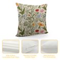 thumbnail image 4 of ERAPDAUR  Floral Throw Pillow Cushion Cover, Vintage Garden Plants Herbs Flowers Botanical Classic Design Art, Decorative Square Accent Pillow Case 22x22in, 4 of 5