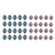 thumbnail image 1 of 40 botones redondos de perla con parte trasera plana para coser en bodas. Violeta Azul, 1 of 9