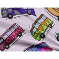 thumbnail image 4 of oneOone Rayon Light Violet Fabric Bus Fabric For Sewing Printed Craft Fabric By The Yard 56 Inch Wide-D3K, 4 of 4