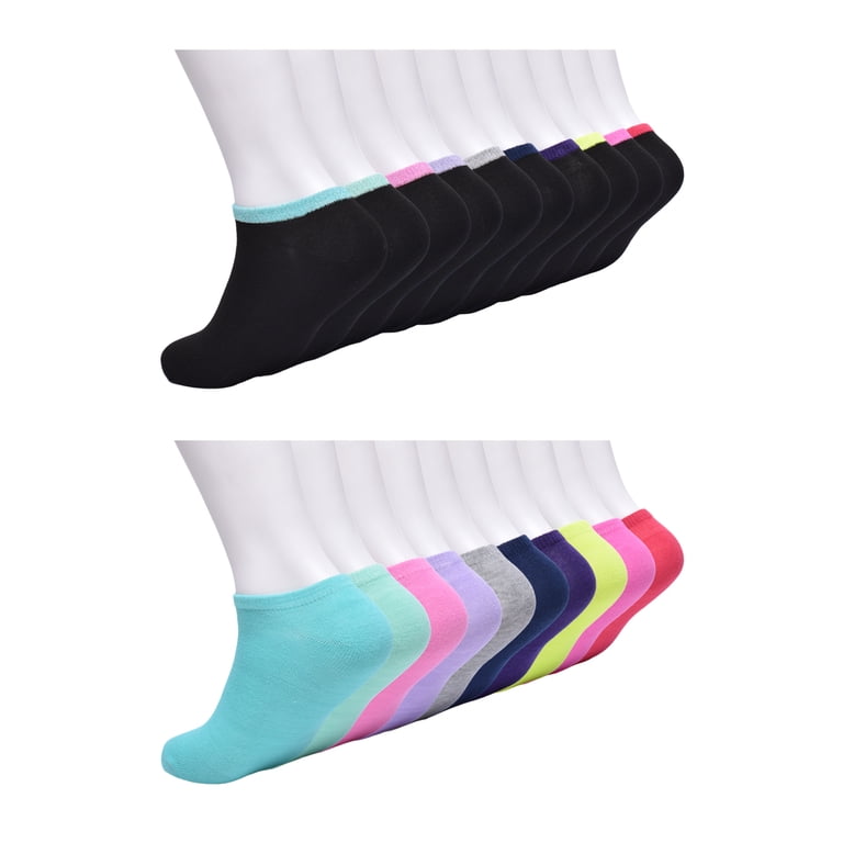 Wonder Nation Girls No Show Socks, 20-Pack photo 5