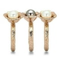 thumbnail image 4 of IP Rose Gold(Ion Plating) Stainless Steel Ring with Synthetic Glass Bead in Multi Color for Women Multi Color Stone Color Style TK852 Size 10, 4 of 4