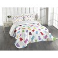 thumbnail image 3 of Ambesonne Dessert Quilted Bedspread Set 3 Pcs, Vibrant Gummy Bears, Queen Size, Multicolor, 3 of 5