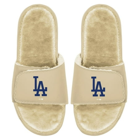 

Men s ISlide Tan Los Angeles Dodgers Dune Faux Fur Slide Sandals