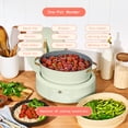 thumbnail image 2 of Beautiful 10-in-1, 8 Qt Multi-Cooker with Bamboo Steamer Insert by Drew Barrymore, Sage Green, 2 of 16