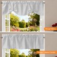 thumbnail image 5 of Gray Thin Lines Tie Up Valance Curtains for Windows, Kitchen Curtains Window Treatments, Modern Striped Minimalist Short Window Shades Valances for Bedroom Bathroom Cafe 42"x18", 5 of 8