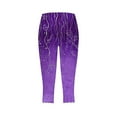 thumbnail image 5 of Arlun Capri Leggings for Women 2026 Summer Beach Holiday High Waist Gradient Color Printing Yoga Leggings Soft Stretch Workout 3/4 Tight Pants Running Crop Trousers 6-Purple XXXL, 5 of 5