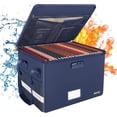 thumbnail image 2 of Pack Pink Collapsible Fireproof & Water- File Storage Box with Lock  Zipper Closure  Holds Up to Pounds  Ideal for Home Office & Document Organization, 2 of 6