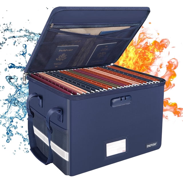 Pack Pink Collapsible Fireproof & Water- File Storage Box with Lock Zipper Closure Holds Up to Pounds Ideal for Home Office & Document Organization