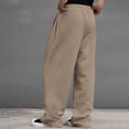 thumbnail image 5 of Dweltoz Men's Baggy Sweatpants Wide Leg Pants Casual Open Bottoms Straight Trousers Elastic Waist 2026 Fall Winter Lightweight Pants Loose Fit Oversized Sweatpants with Pockets,Light Brown M, 5 of 5