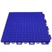 RevTime 24 pcs Interlocking Rugged Grip-Loc Deck Floor Tiles 12"x12"x5/8" Non-Slip with Drainage Holes-blue