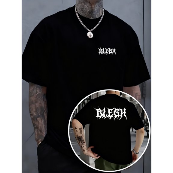 printed short sleeve t shirt trendy loose 100 cotton 210sided print front and back print neck mens fashion t shirt comfortable for
