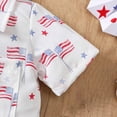 thumbnail image 7 of Toddler Boy Clothing Sets 4th of July Baby Boy Outfit Cute American Flag Print Button Down Shirt & Red Shorts 2-Piece Outfit, 7 of 7