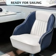thumbnail image 5 of Boat Seat with Armrests,Flip-Up Captain Boat Seat for Fishing/Pontoon Boats,Captains Bucket Seat,Waterproof Boat Captain Chair Aluminum Hinges Stainless Steel Screws, 5 of 7