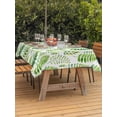 thumbnail image 2 of Spring Leaves Outdoor Tablecloth - 60x84 Inch Rectangle Dining Table Cover, Pastoral Garden Botanical Watercolor Waterproof Outdoor Table Cloth with Umbrella Hole & Zipper for Picnic/Patio/Party, 2 of 7