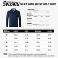 thumbnail image 3 of SPEEDRUN Men's Golf Polo Shirts Casual Business Long Sleeve Polo Shirt for Men Moisture Wicking Dry Quickly Cationic Tennis Golf T-Shirts Navy M, 3 of 10