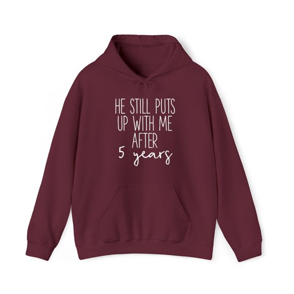 5th Anniversary Wife Hoodie, Gifts, Hooded Sweatshirt