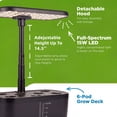 thumbnail image 6 of Hydroponics Growing System, 6 Pods LED Grow Light Adjustable & Auto Timer for Indoor Hydroponic Planter Grower Harvest Lettuce, 6 of 10