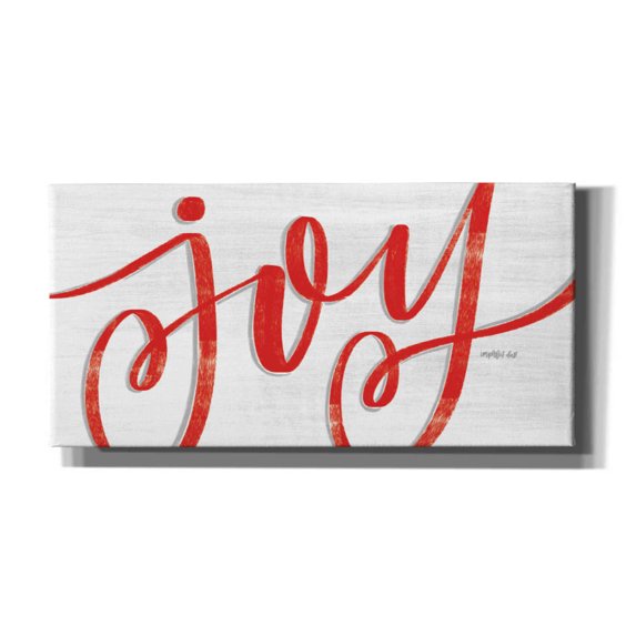 Epic Graffiti 'Joy in Red' by Imperfect Dust, Canvas Wall Art, 24"x12"