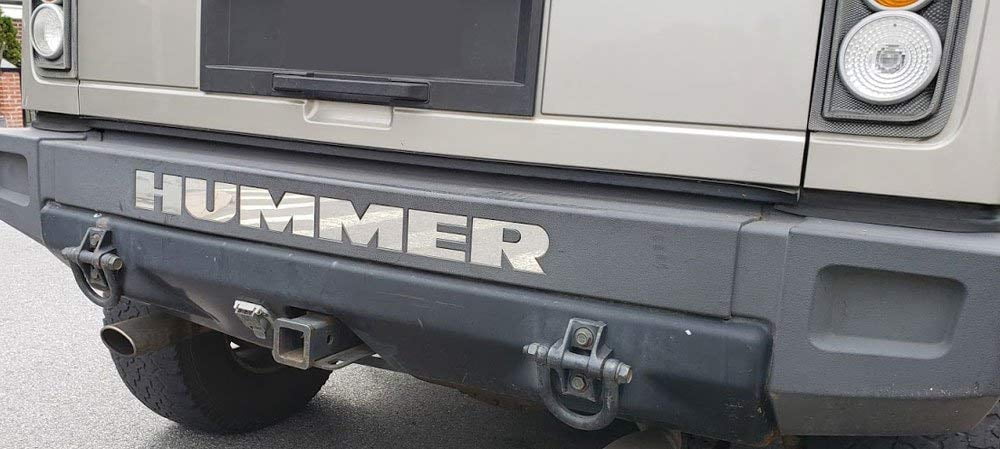 Bumper Plastic Letters Inserts fits HMR H2 Models Chrome BDTrims Bumper Plastic Letters Inserts fits HMR H2 Models Chrome BDTrims