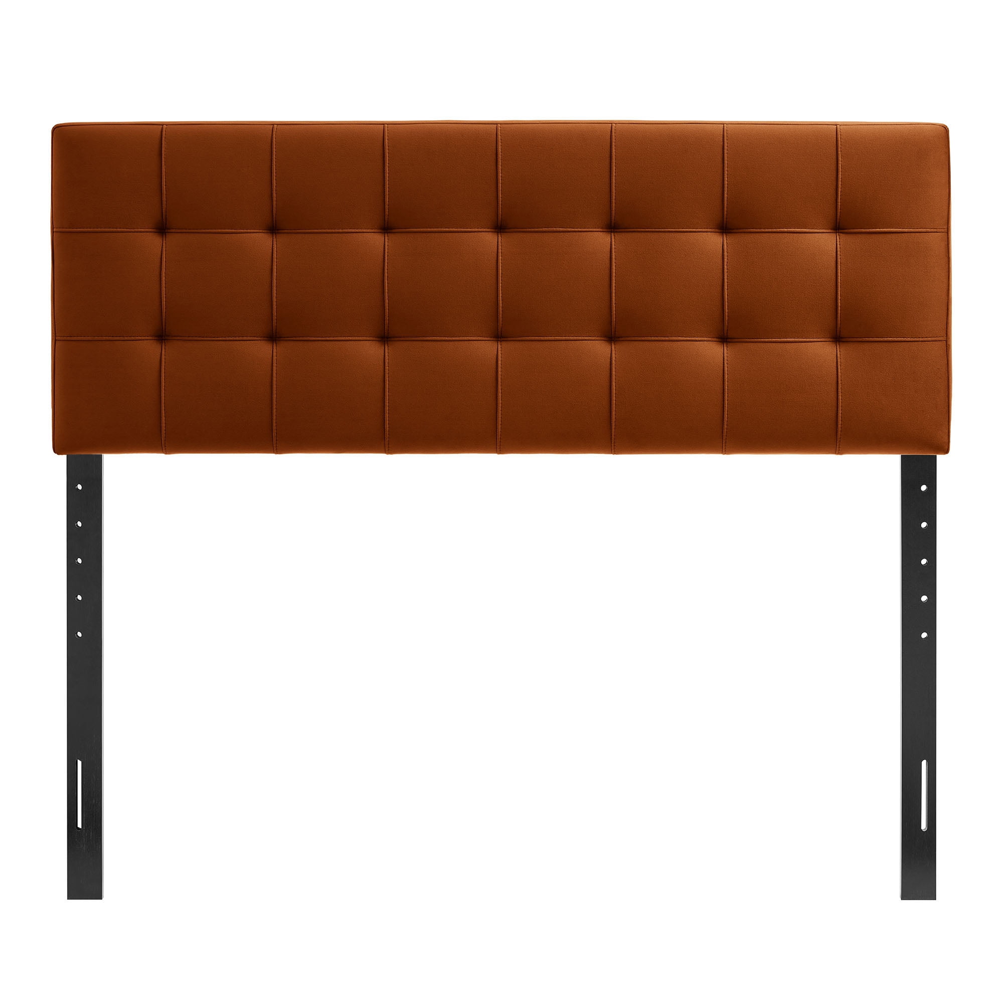 Lily Stain-Resistant Performance Velvet Full Size Headboard in Rust