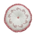 thumbnail image 5 of Modern Heirloom Caroline Red Embroidery Decorative Pillow, Square, 5 of 7
