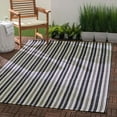 thumbnail image 2 of Ticking Stripe Black/Ivory Handwoven Indoor/Outdoor Rug, 4' x 6', 2 of 6