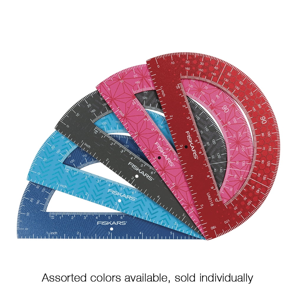 Fiskars Metal Protractor & Compass Set Pink