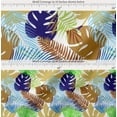 thumbnail image 2 of Soimoi Orange Cotton Poplin Fabric Tropical Leaves Printed Fabric 1 Yard 42 Inch Wide, 2 of 7