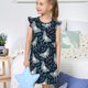 thumbnail image 4 of Fotbe Glowing Butterfly Vestido de Dormir para Niñas de 3 a 10 Años, Mangas Cortas, Estilo Princesa, Pijama Camisón con Mangas Voladas-Small, 4 of 6