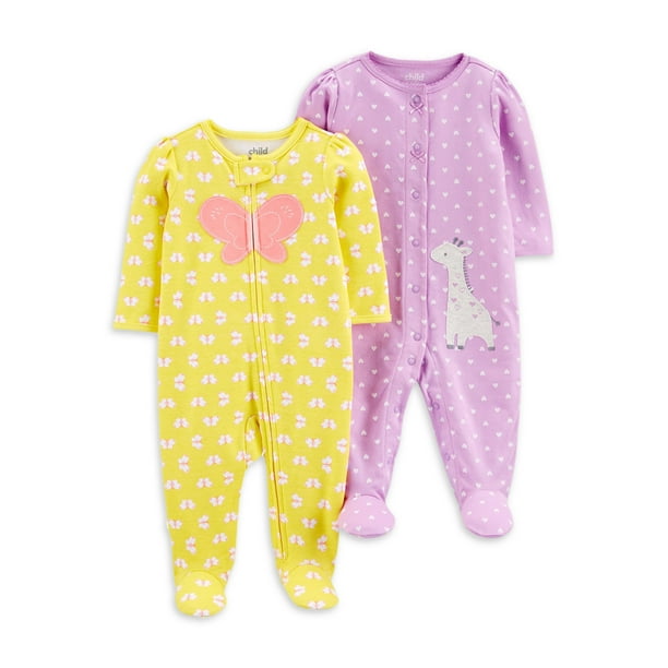 Carter's Child of Mine Newborn Baby Girl Interlock Cotton Sleep 'N Play