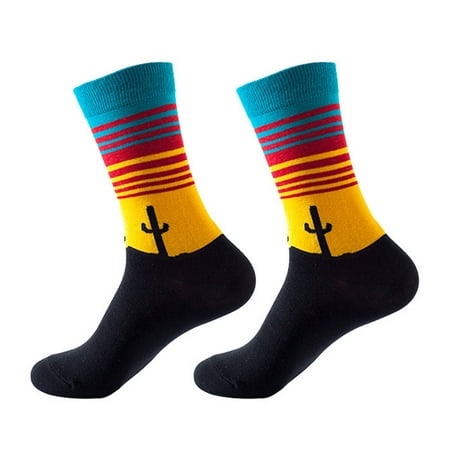 

Women Socks Autumn and Winter Flower Printed Medium Stockings Socks