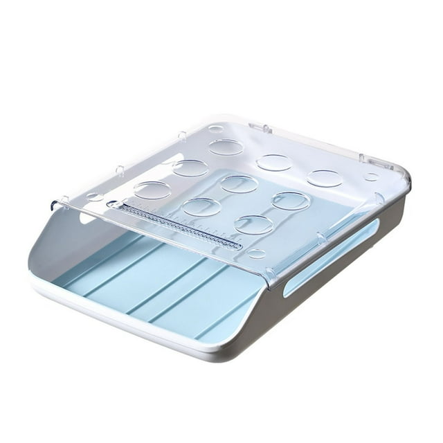 TIMIFIS Refrigerator Organizer Bins Egg Holder Tray for Refrigerator Clear Plastic Container Drawer for Egg Home Essentials Organization Storage Box Fridge Kitchen Cabinet Pantry Transparent Visible