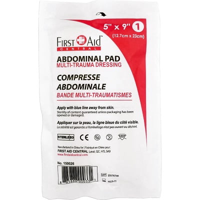 Compresse Stérile, Coussin Lombaire 5 Pouces X 9 Pouces
