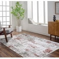 thumbnail image 4 of Burgundy Oriental Area Rugs for Living Room Washable Rugs Boho Moroccan Area Rug Soft Neutral Geometric Bohemian Carpet Distressed Indoor Rug for Bedroom Dining Room Office Foldable Nonslip Rug, 4 of 9