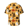 thumbnail image 2 of Disketp Men's Hawaiian Happy Halloween7 Print Shirts Button Down Holiday Beach Shirts-Large, 2 of 7