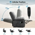 thumbnail image 4 of BedLuxury Lay Flat Recliner Power Lift Chair for Elderly with Massage and Heat,Dual Motor Big and Tall Recliner for Living Room with Side Pockets,Infinite Position(Grey), 4 of 9