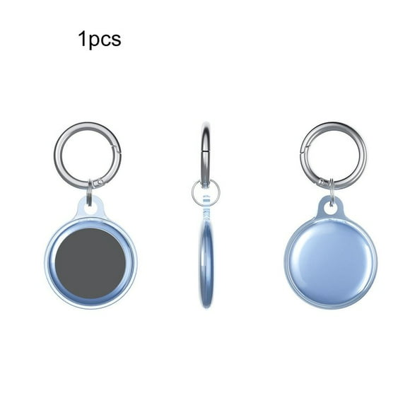 Secure Holder For Airtags Case Protective Cover Bumper Solid Color Tracker Accessories Anti-scratch Keychain
