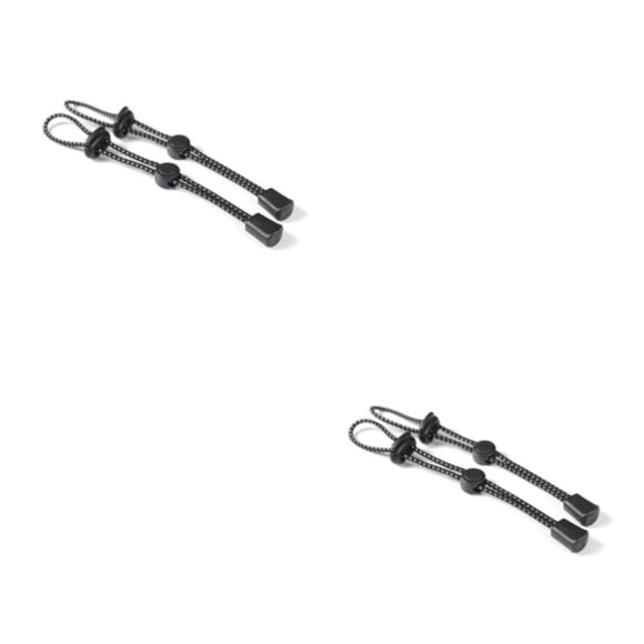 Sonducket de 2 piezas, bastón para caminar, cuerda elástica, mochilero, soporte reutilizable para caña de acampar, equipo anticaída para Negro 2Conjunto