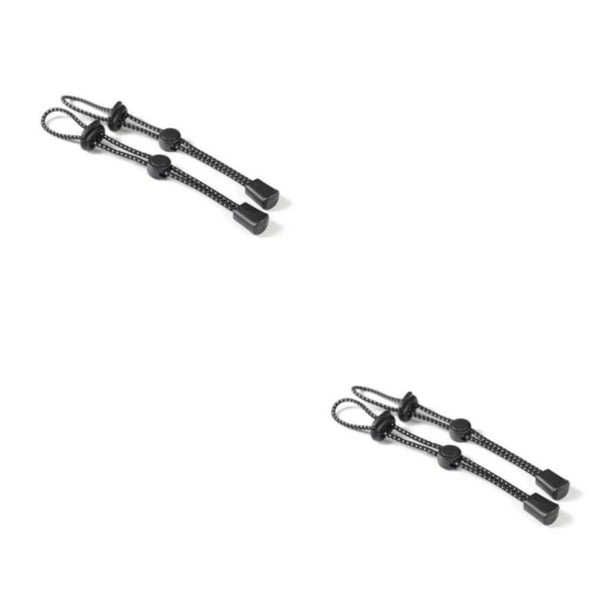 Sonducket de 2 piezas, bastón para caminar, cuerda elástica, mochilero, soporte reutilizable para caña de acampar, equipo anticaída para Negro 2Conjunto