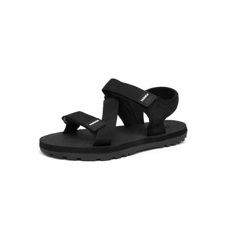 

Gomelly Mens Summer Comfortable Magic Tape Flats Indoor&Outdoor Non-Slip Casual Flat Sandals Heels