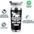 thumbnail image 2 of Daddysaurus Best Dad Ever Tumbler Father’s Day Birthday Mug Gifts for Men Dad Papa Grandpa, Funny Dinosaur Stainless Travel Steel Coffee Cup, 20 oz Vacuum Double Wall Insulated Tumbler with Lid, 2 of 6