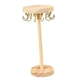 thumbnail image 5 of fenteer Wooden Jewelry Stand Jewelry Display Rack Hanger with Hook Jewelry Hanging Pendant Jewelry Organizer Holder for Jewelry Hooks 12 hook, 5 of 8