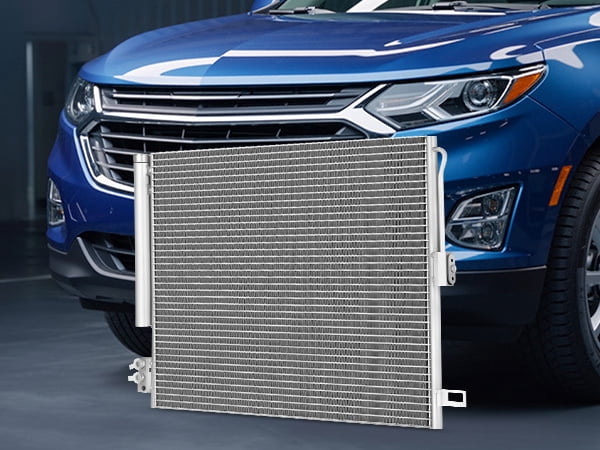 LEDKINGDOMUS AC Condenser for 2018-2021 Chevrolet Equinox/GMC Terrain L4 1.5L/1.6L/2.0L, Replacement OEM# 23270537 84550136, Premium Aluminum, Leak Tested 2.94MPa, High-Density Louvered Fins