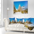 thumbnail image 3 of Designart Sixt Fer a Cheval Panoramic View - Landscape Printed Throw Pillow - 18x18, 3 of 5